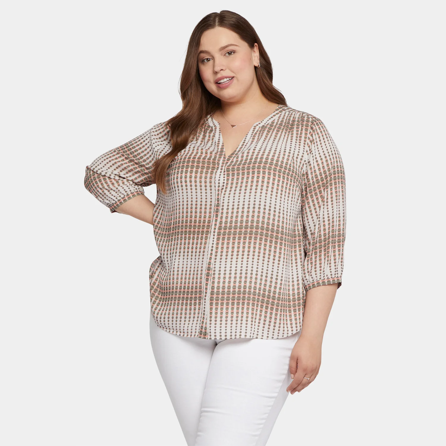 Pintuck Blouse In Plus Size - Desert Oracle - Image 7
