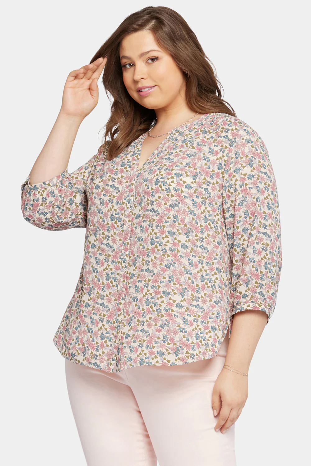 Pintuck Blouse In Plus Size - Harlowe Hill - Image 3