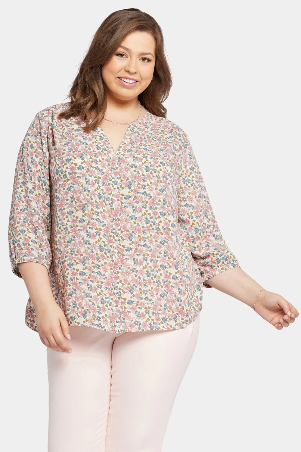 Pintuck Blouse In Plus Size - Harlowe Hill - Image 4