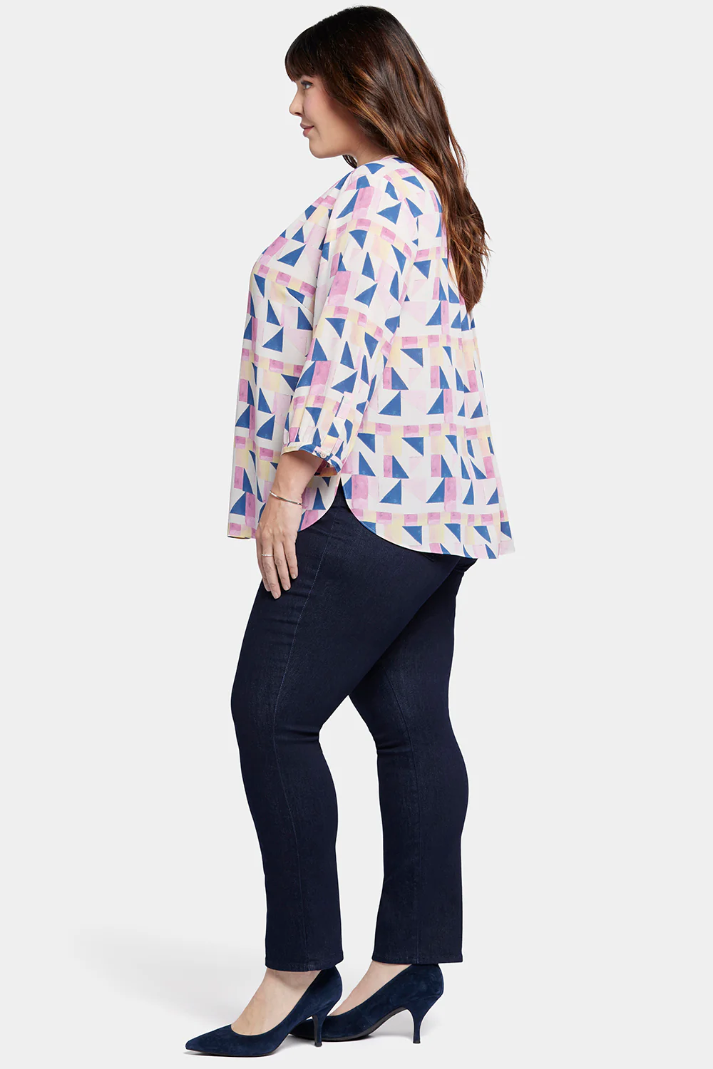 Pintuck Blouse In Plus Size - Marquette - Image 3