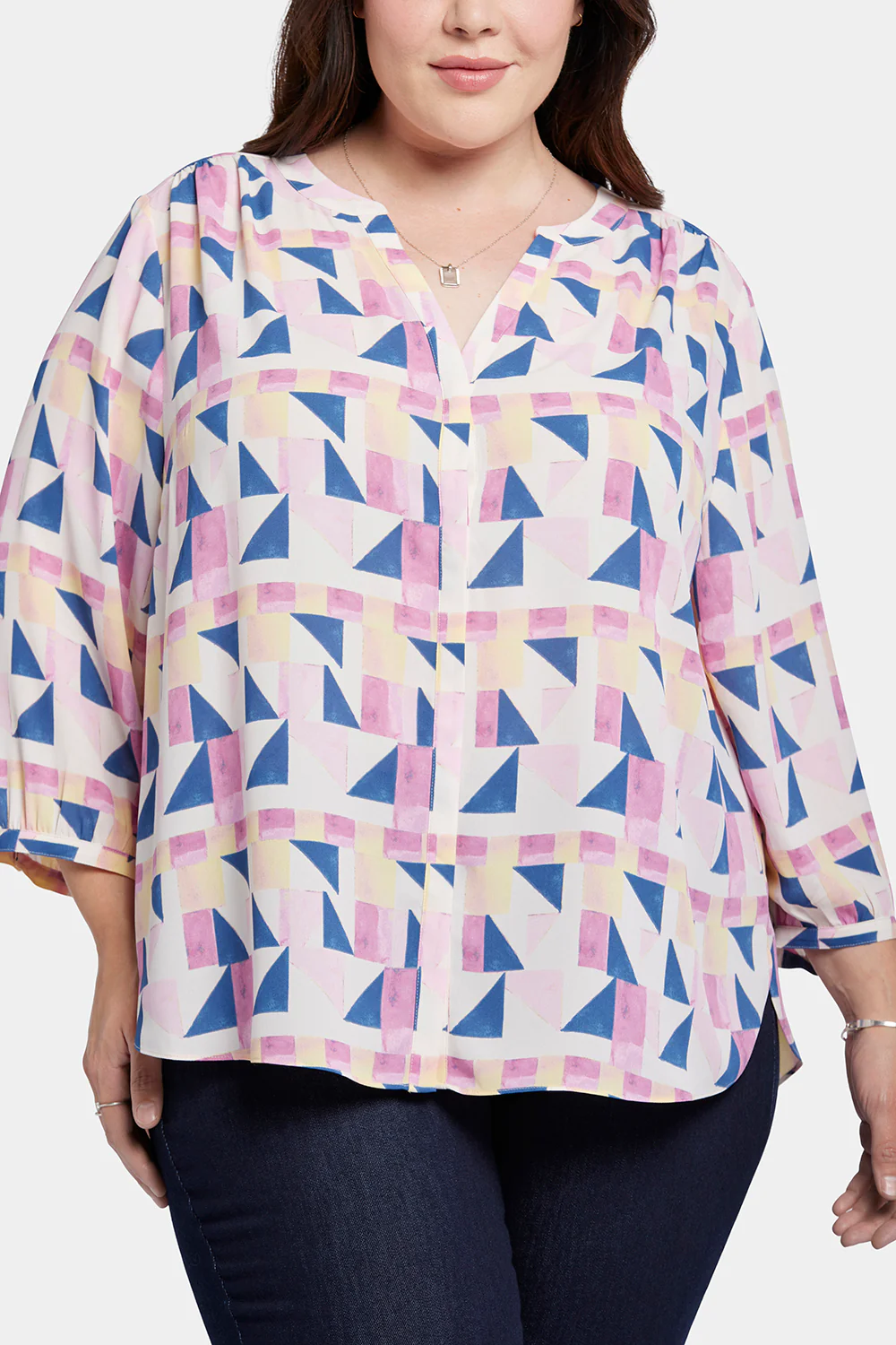 Pintuck Blouse In Plus Size - Marquette - Image 6