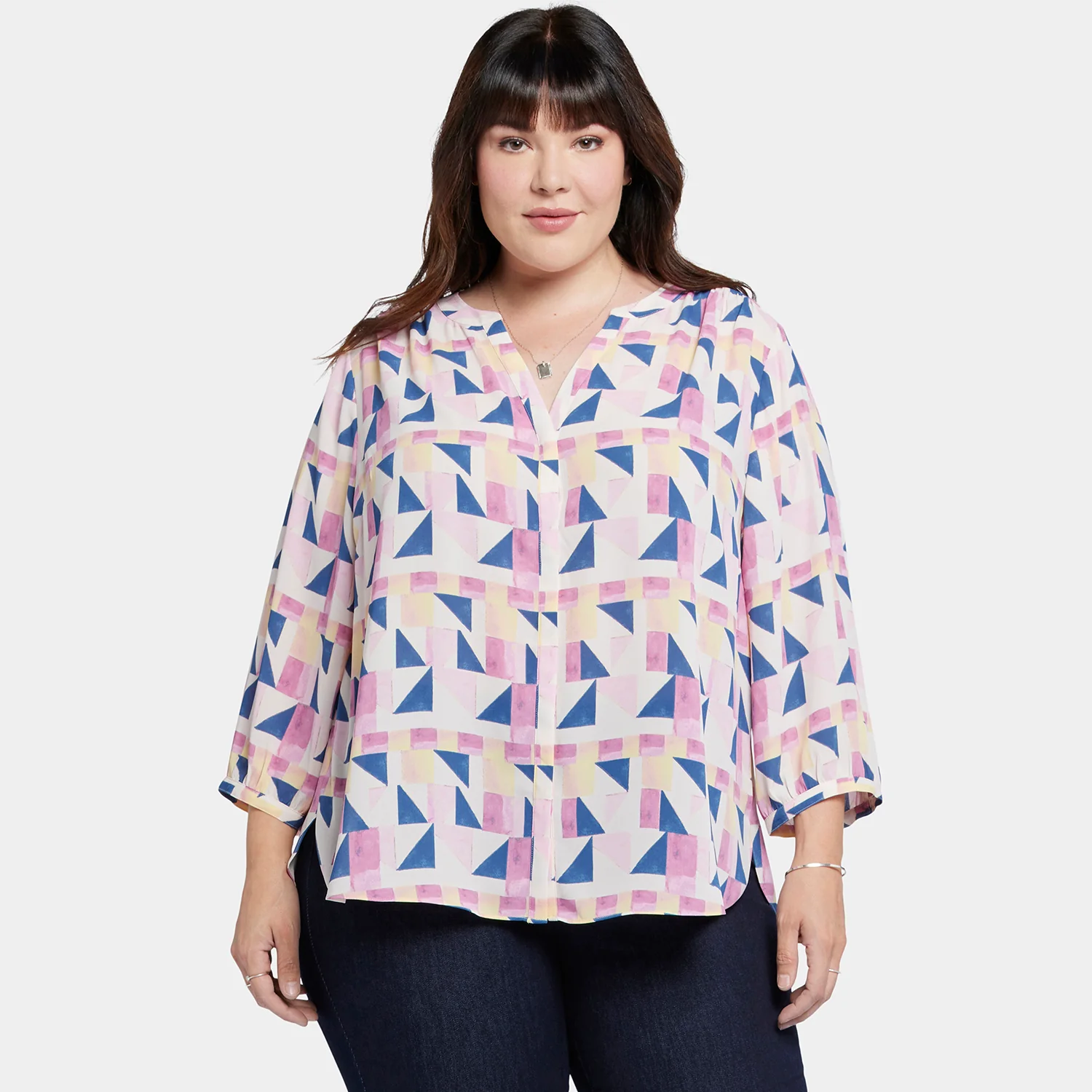 Pintuck Blouse In Plus Size - Marquette - Image 7