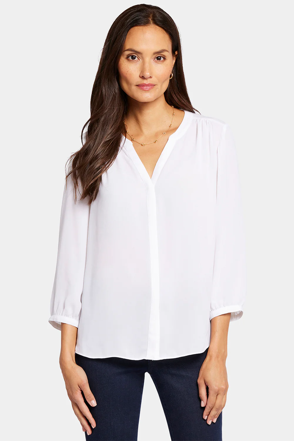 Pintuck Blouse - Optic White - Image 4