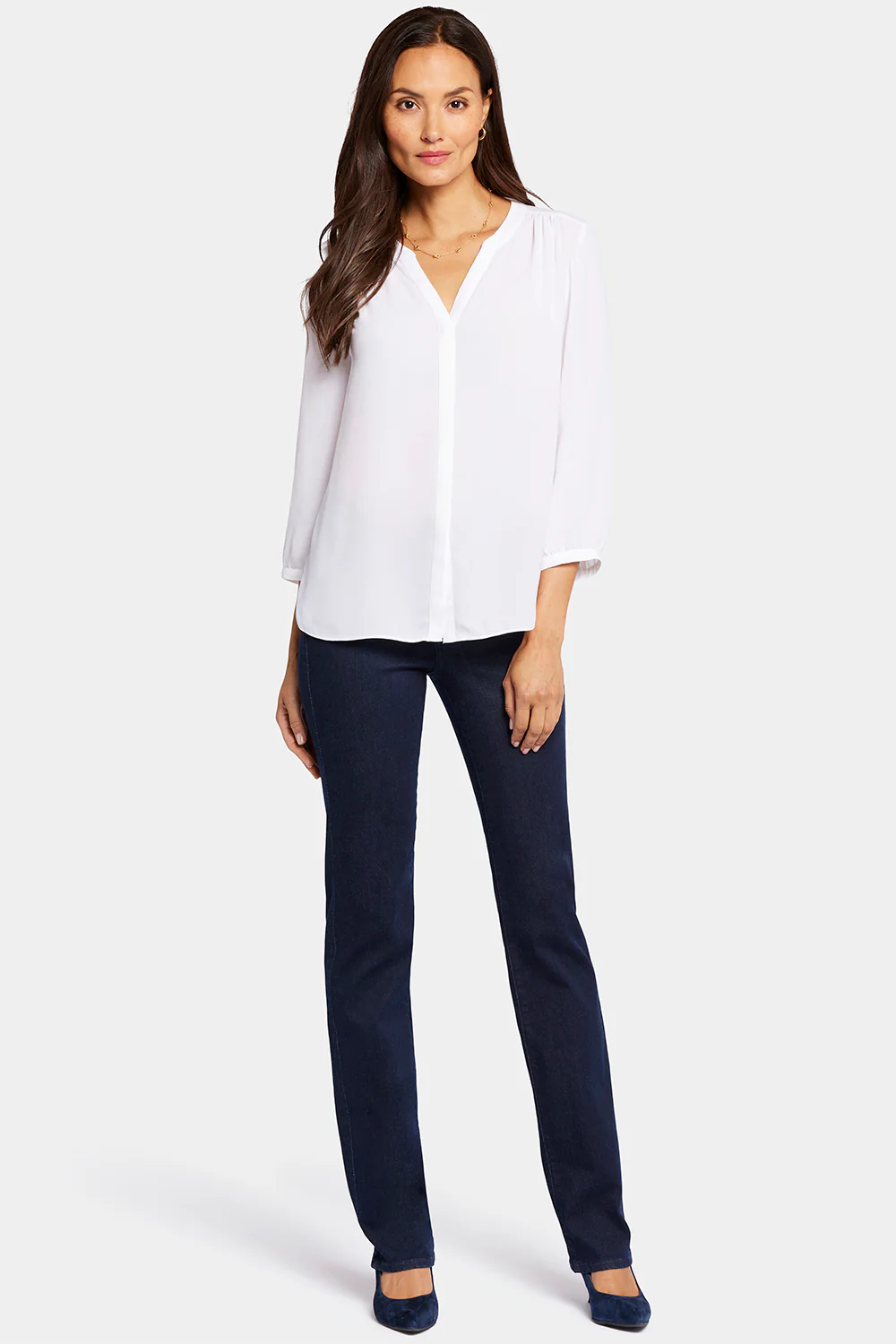 Pintuck Blouse - Optic White - Image 5