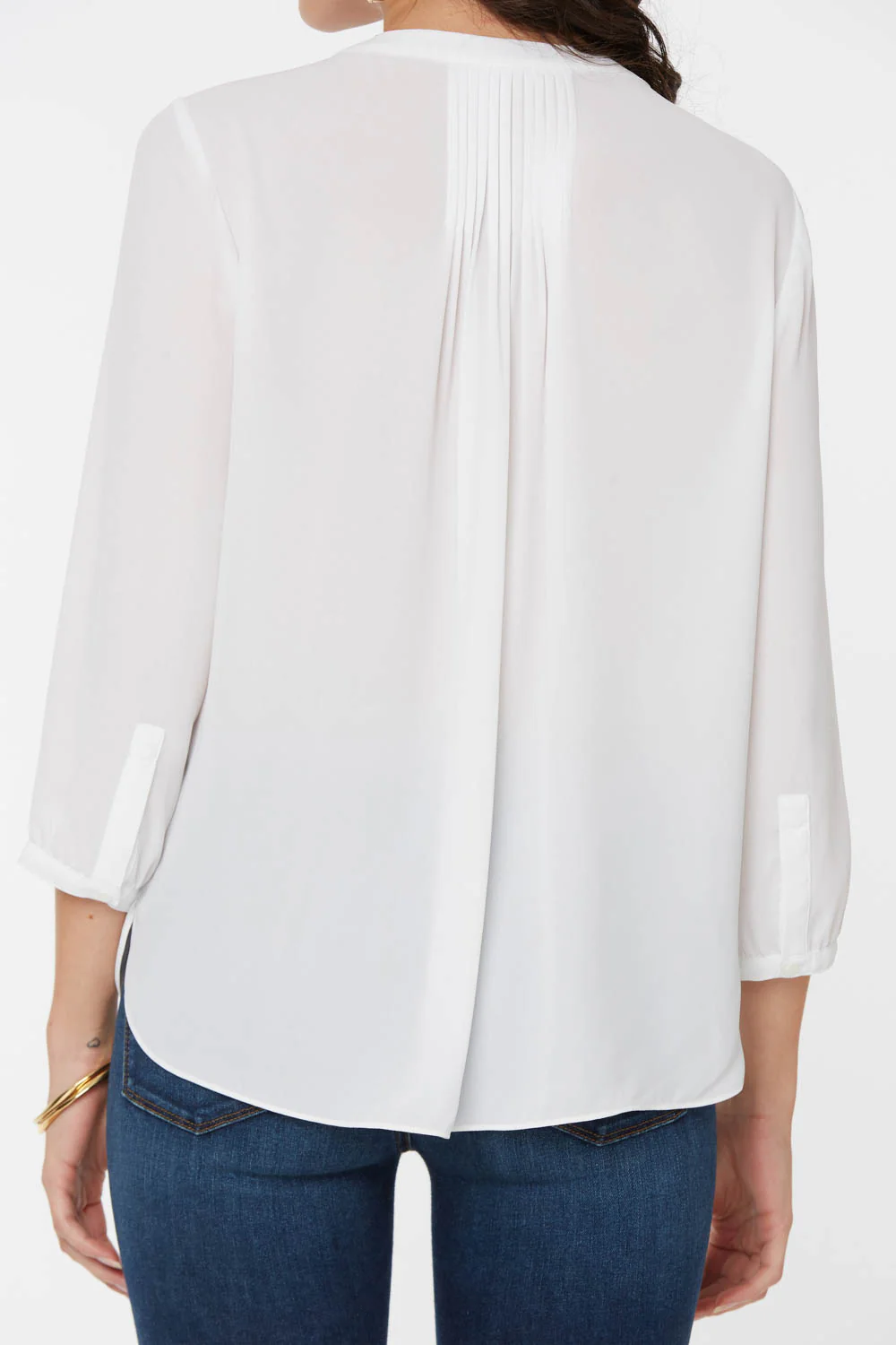 Pintuck Blouse - Optic White - Image 7