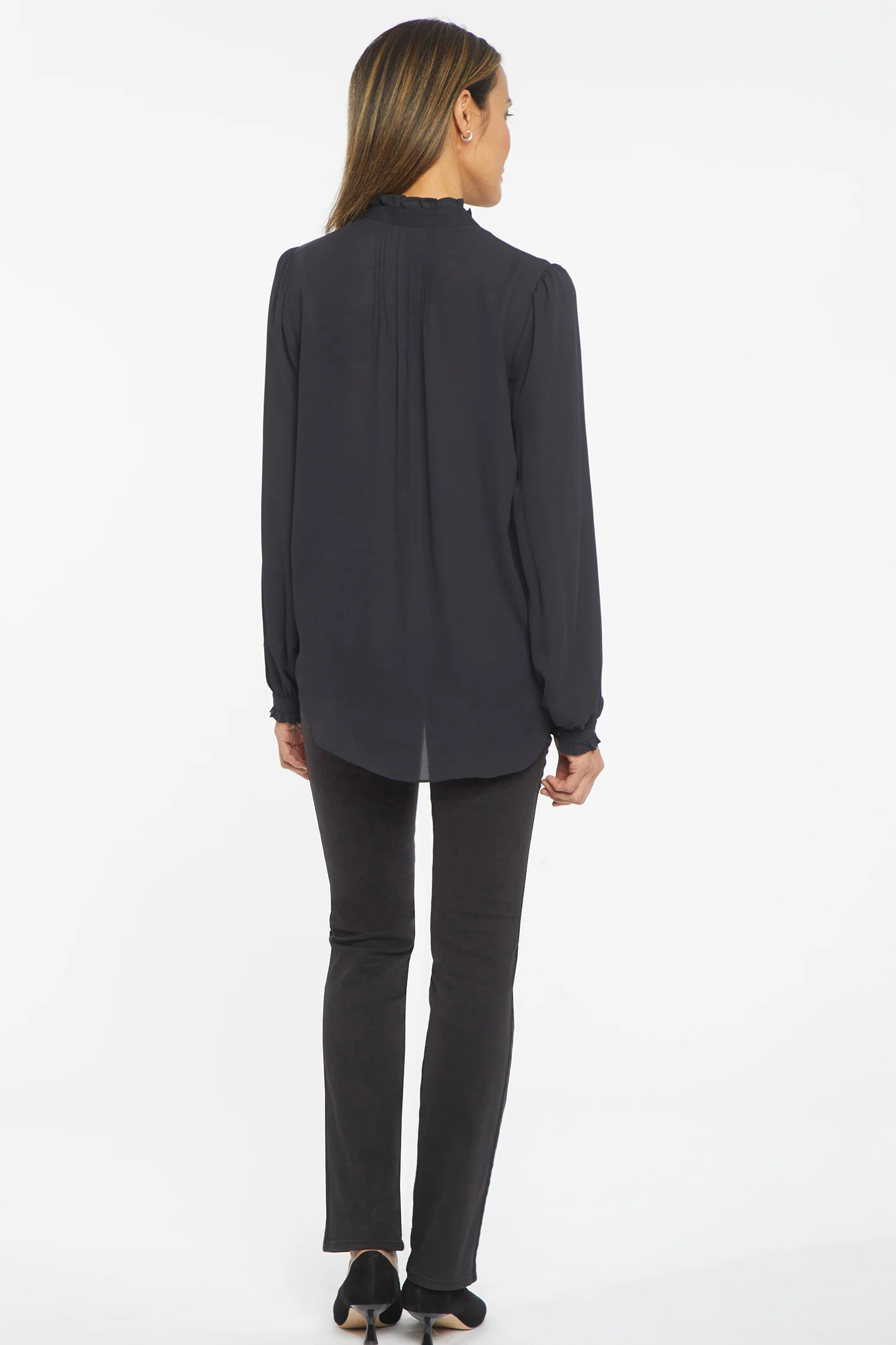 Pleated Front Tunic - Black - Image 6