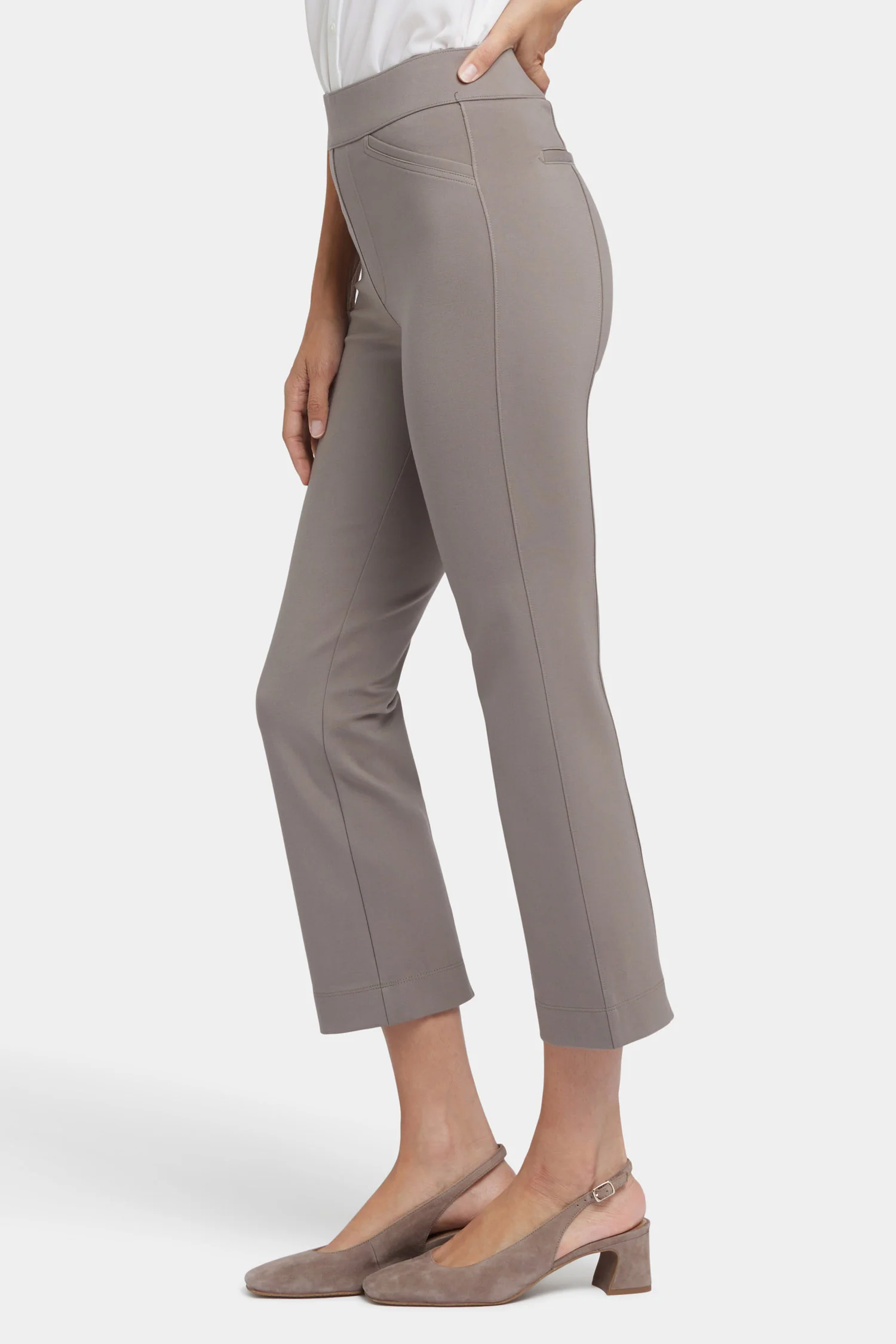 Pull-On Straight Crop Pants - Saddlewood - Image 3