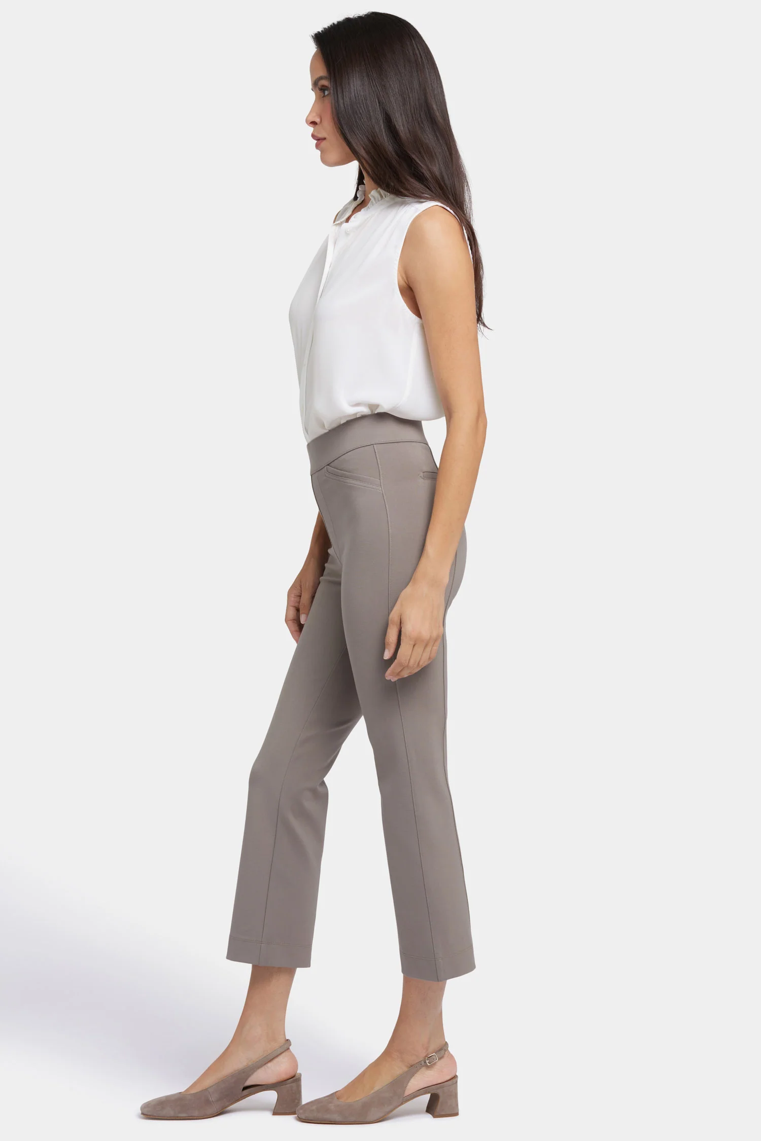 Pull-On Straight Crop Pants - Saddlewood - Image 5