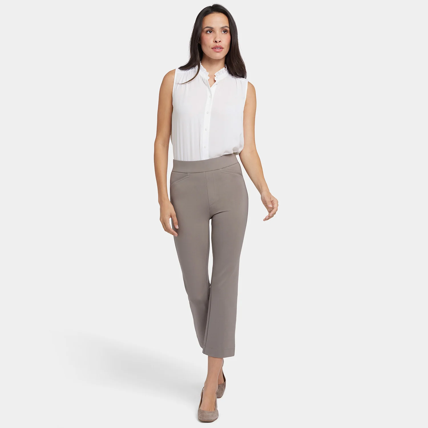 Pull-On Straight Crop Pants - Saddlewood - Image 7