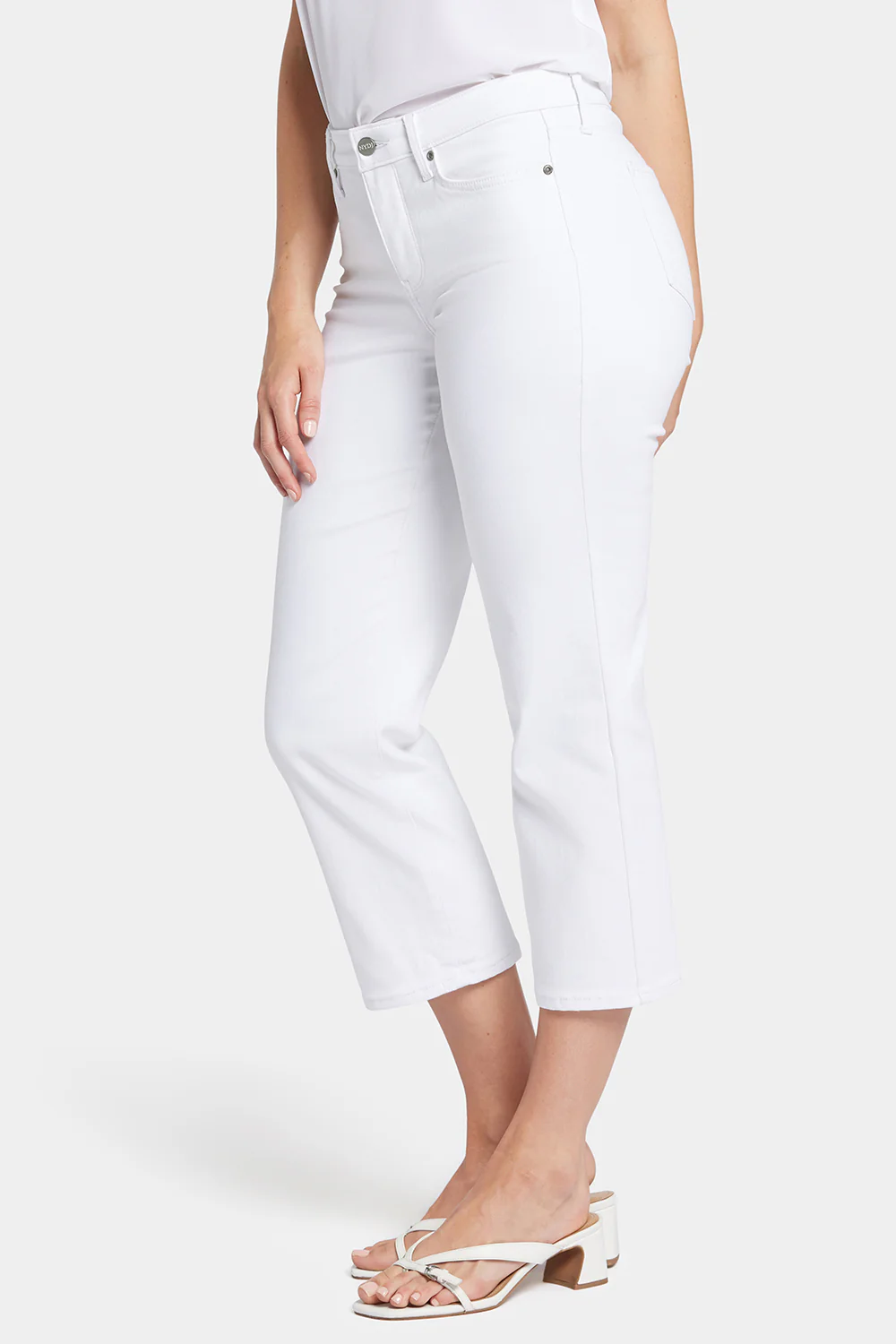 Relaxed Piper Crop Jeans  - Optic White - Image 3