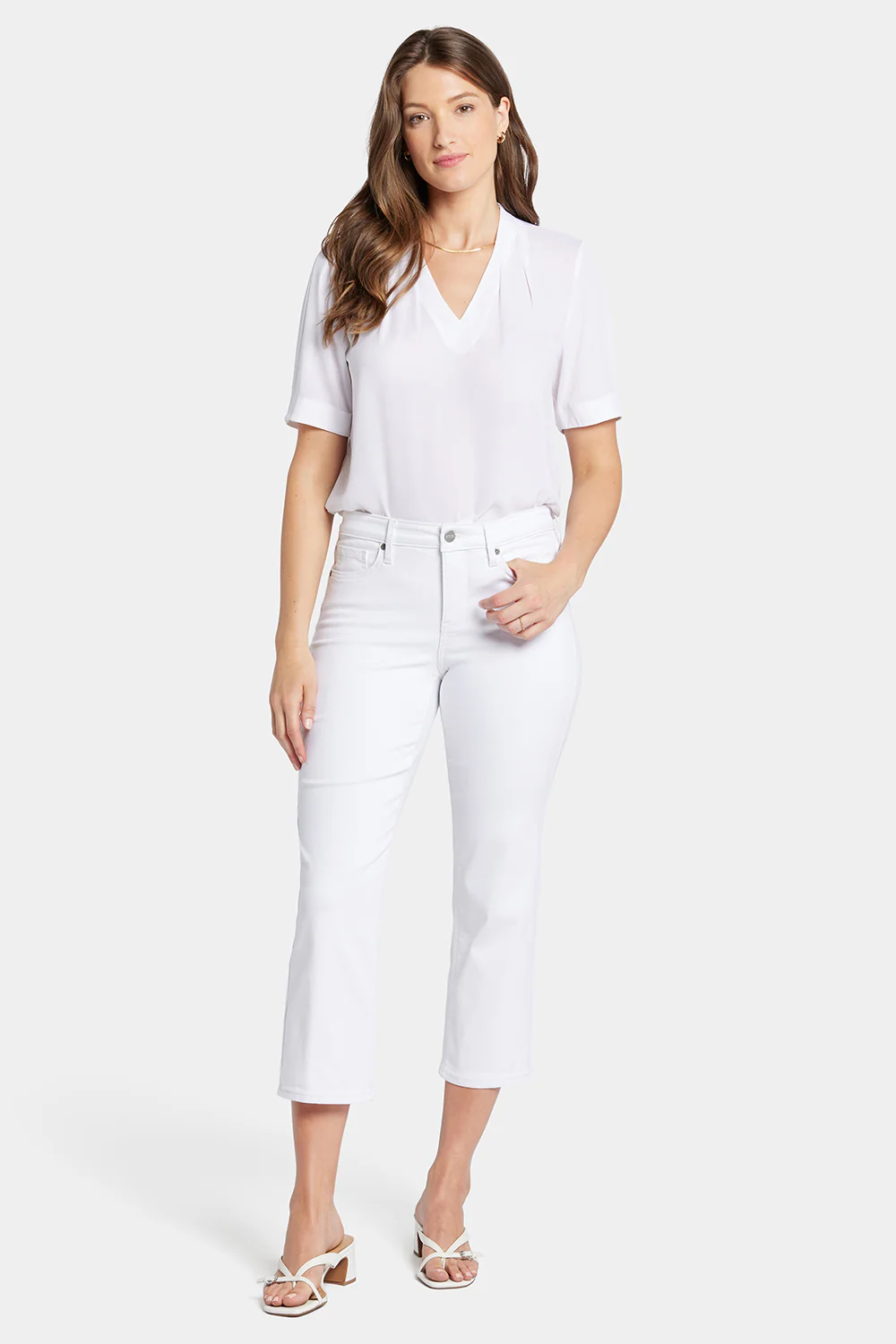 Relaxed Piper Crop Jeans  - Optic White - Image 4