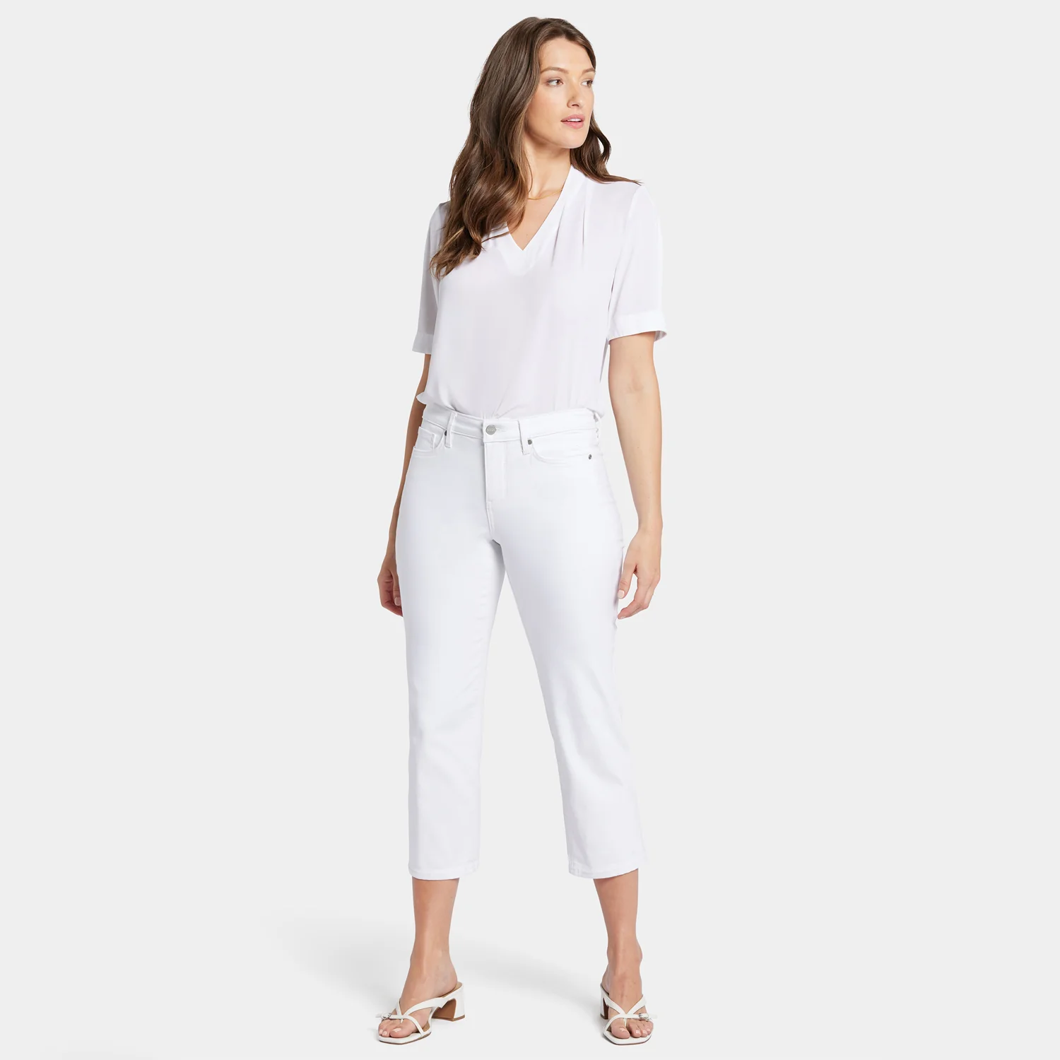 Relaxed Piper Crop Jeans  - Optic White - Image 7