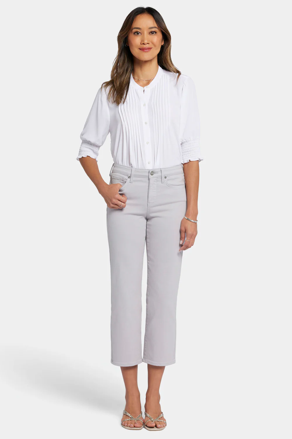 Relaxed Piper Crop Jeans - Pearl Grey - Image 4