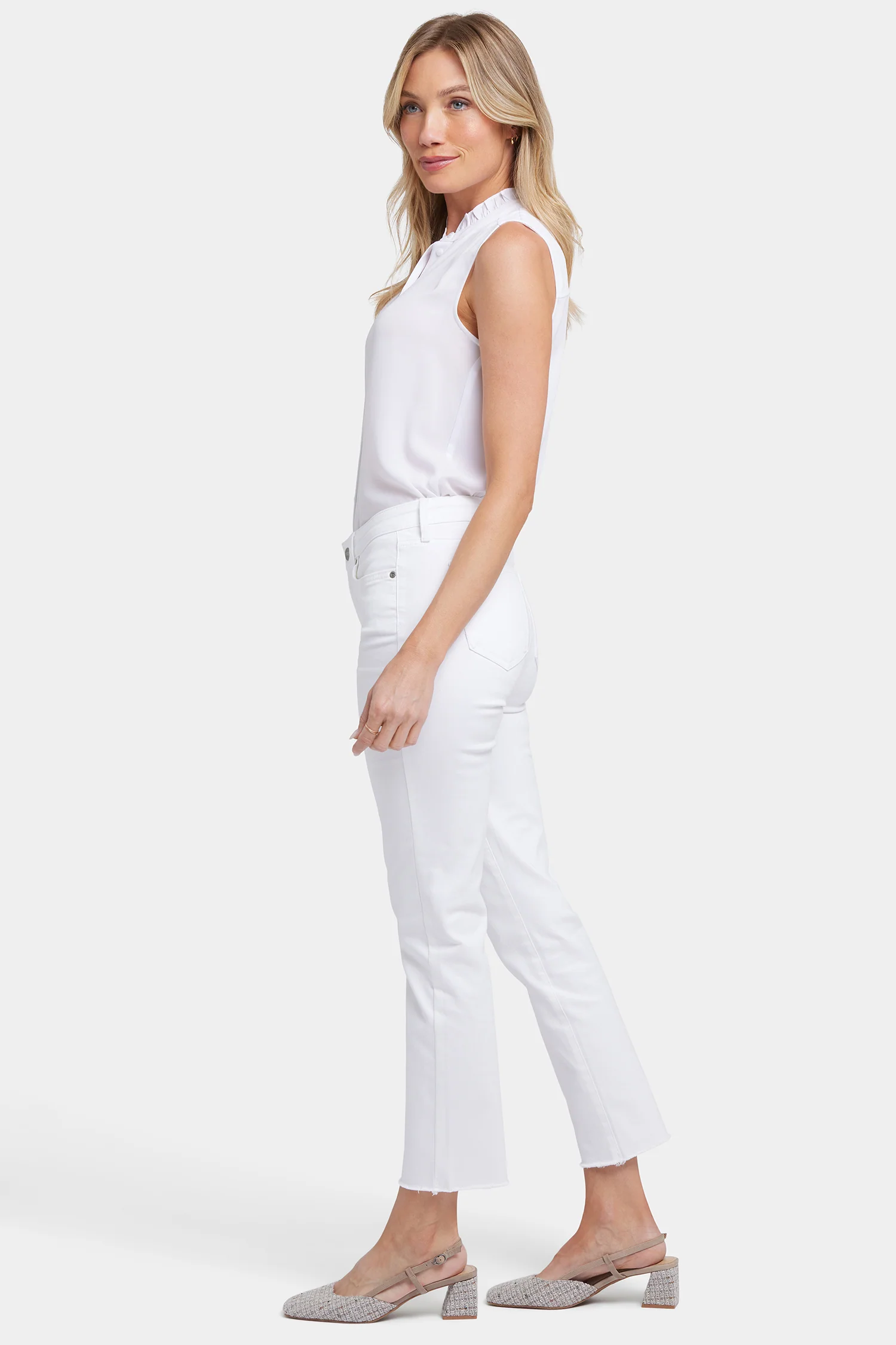 Sheri Slim Ankle Jeans In Petite - Optic White - Image 5