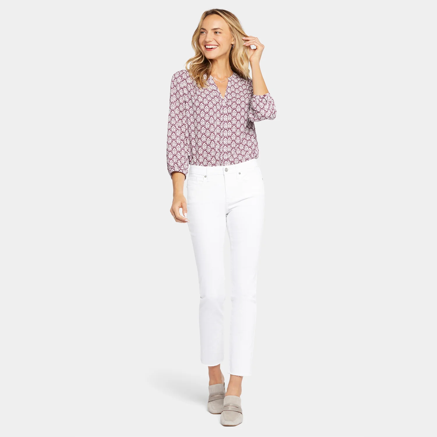 Sheri Slim Ankle Jeans - Optic White - Image 7
