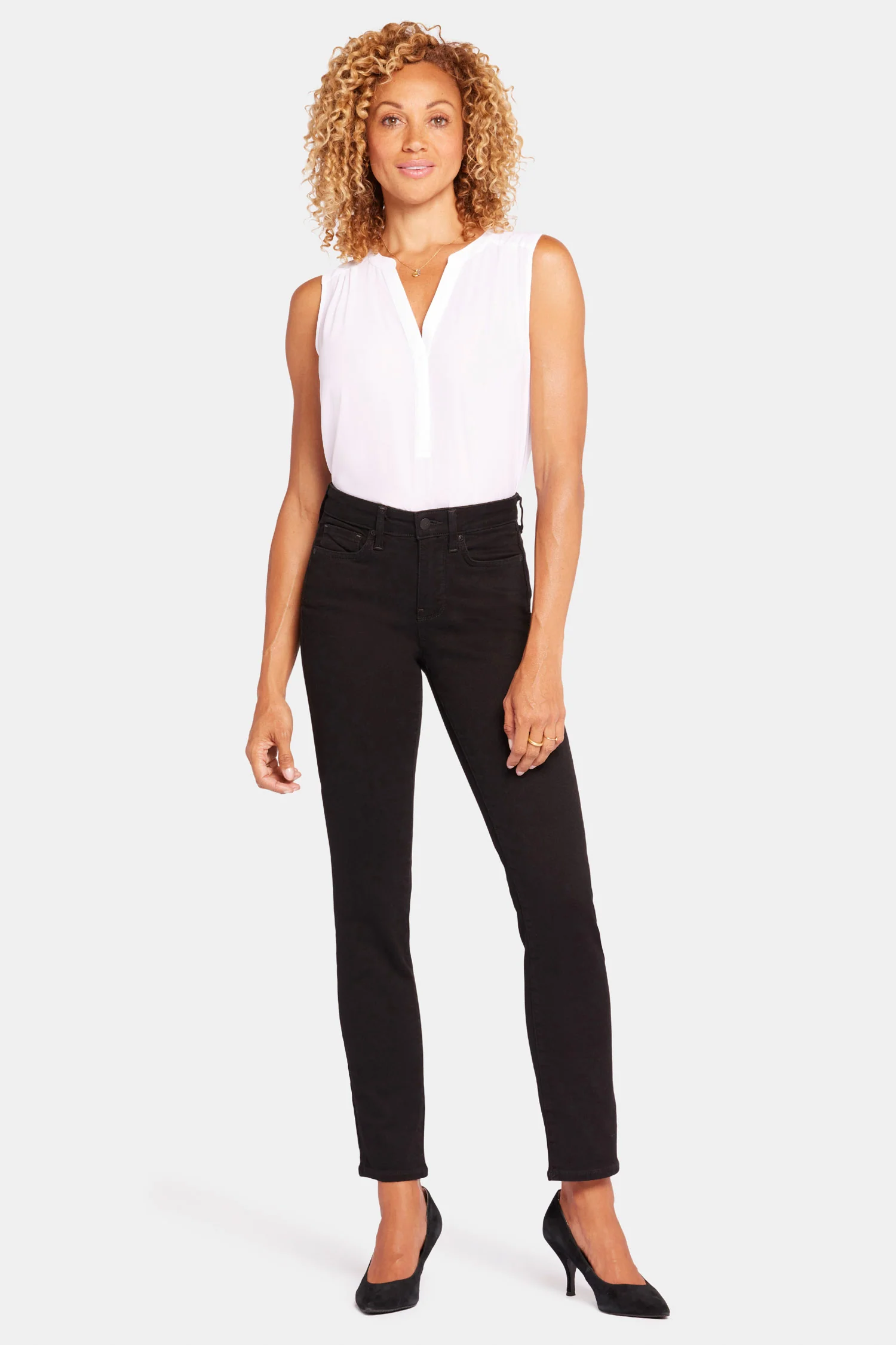 Sheri Slim Jeans In Petite - Black - Image 4