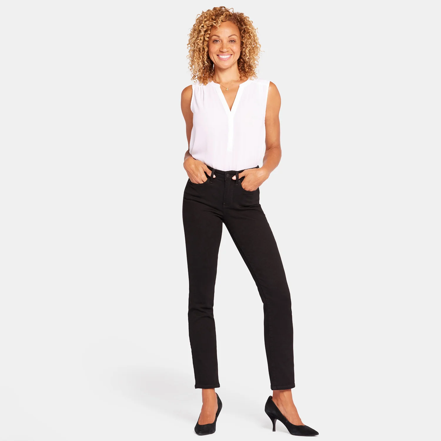 Sheri Slim Jeans In Petite - Black - Image 8