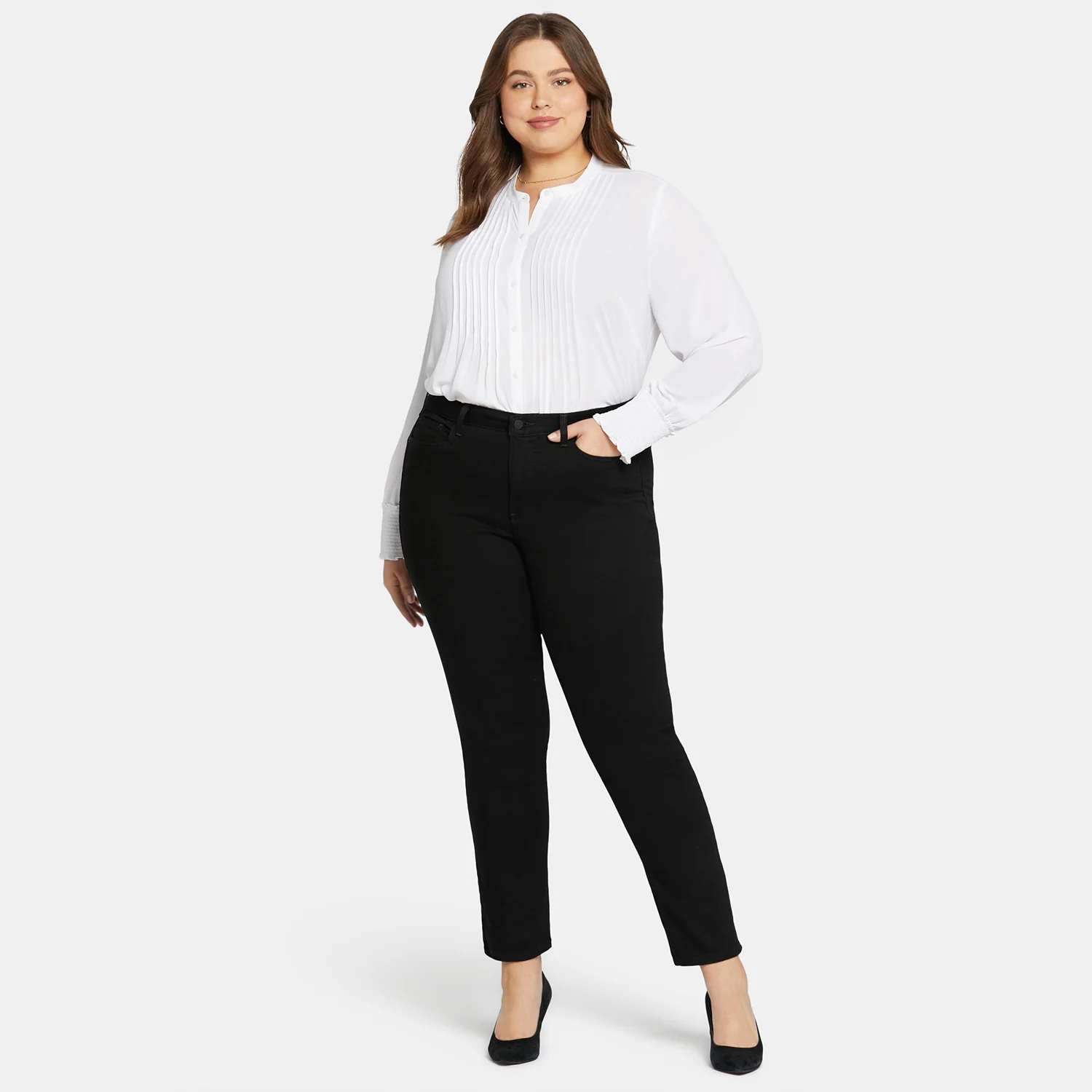Sheri Slim Jeans In Plus Size - Black - Image 7