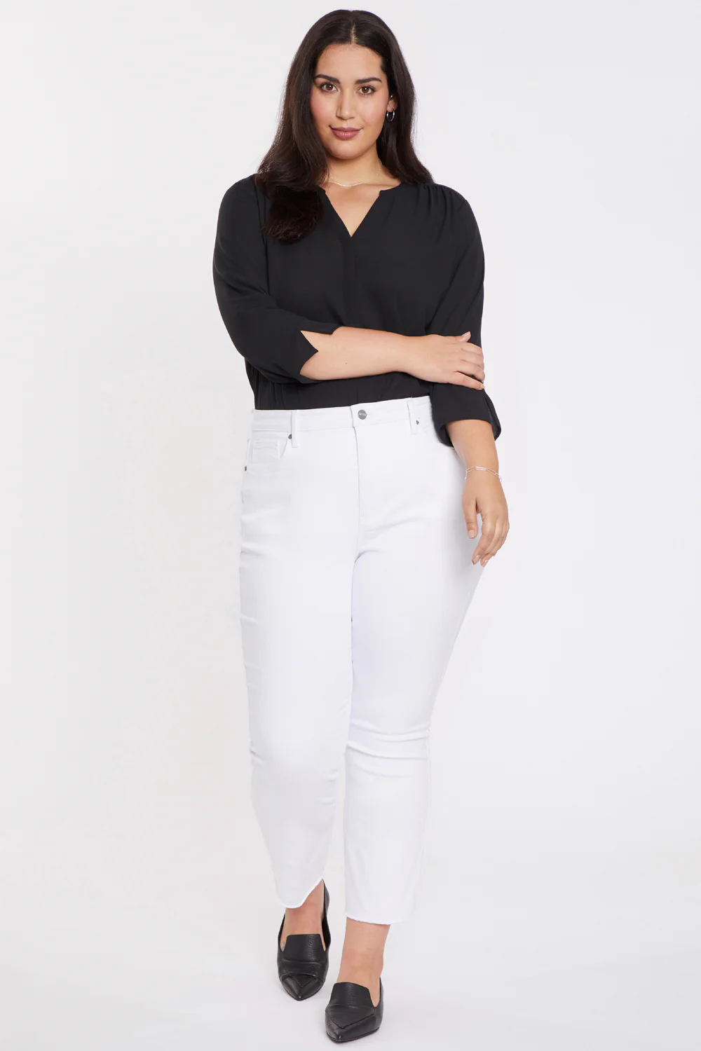 Slim Bootcut Ankle Jeans In Plus Size - Optic White - Image 4