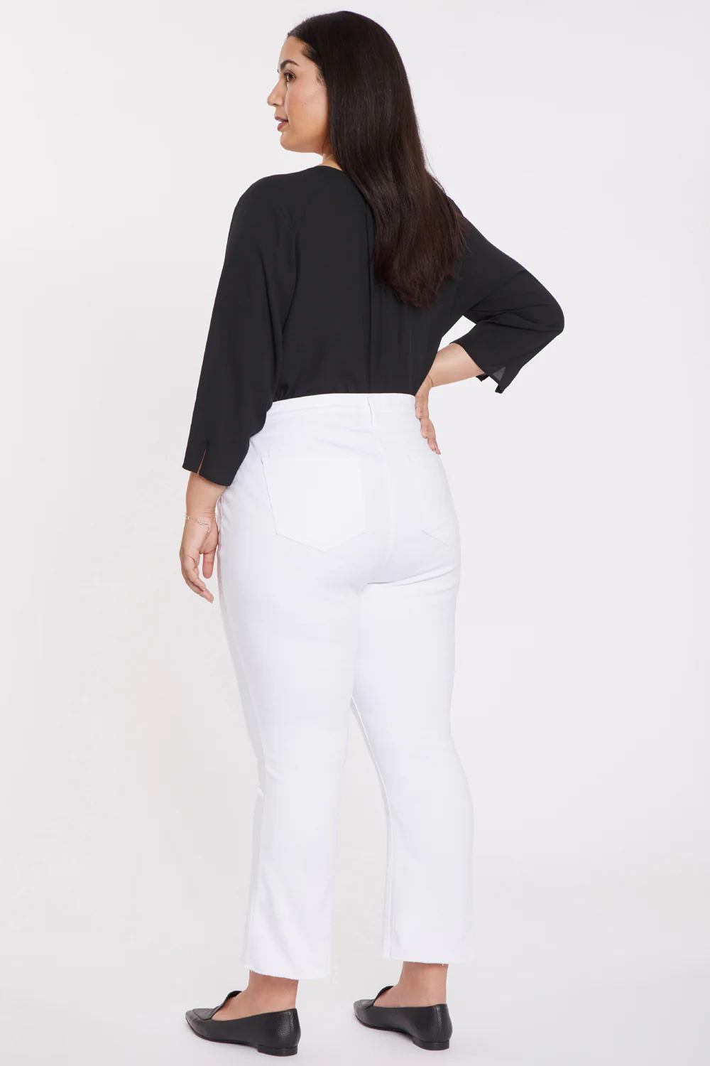 Slim Bootcut Ankle Jeans In Plus Size - Optic White - Image 6