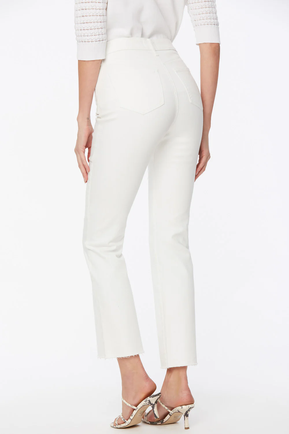 Slim Bootcut Ankle Jeans In Petite - Optic White - Image 3