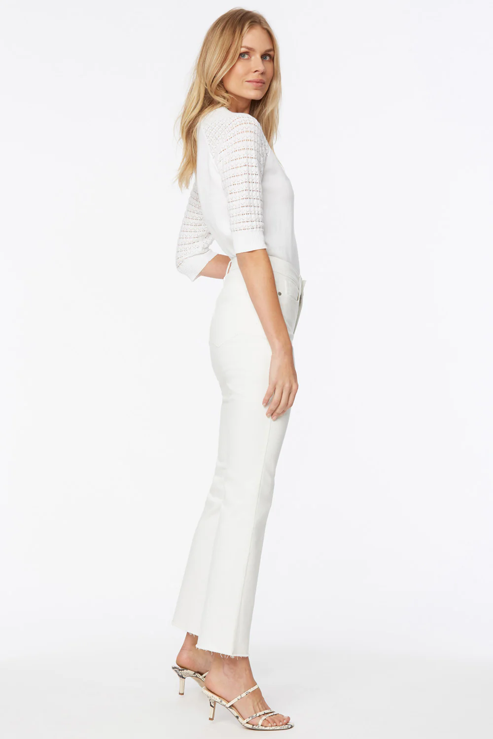 Slim Bootcut Ankle Jeans In Petite - Optic White - Image 5