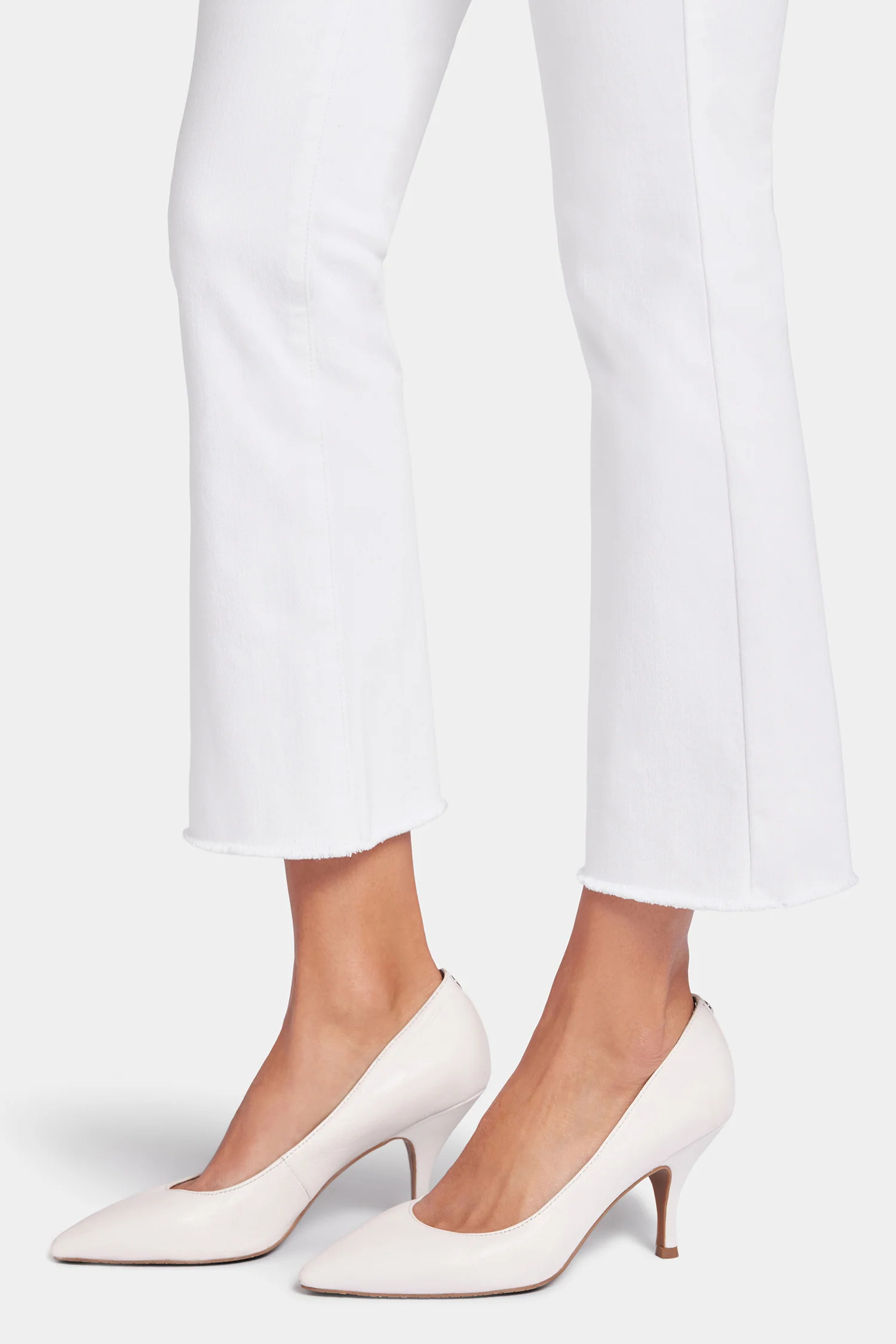 Slim Bootcut Ankle Jeans - Optic White - Image 6