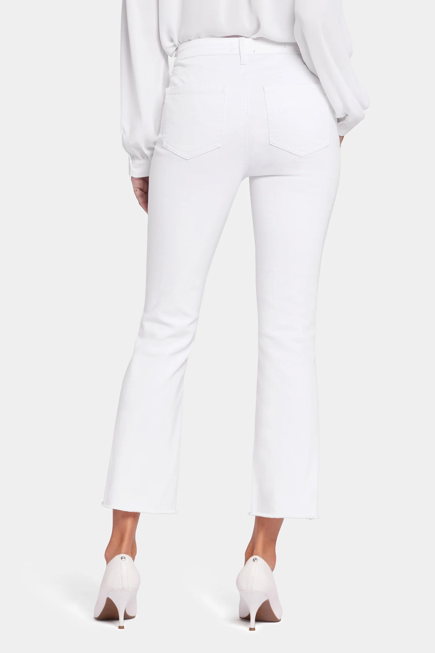 Slim Bootcut Ankle Jeans - Optic White - Image 7