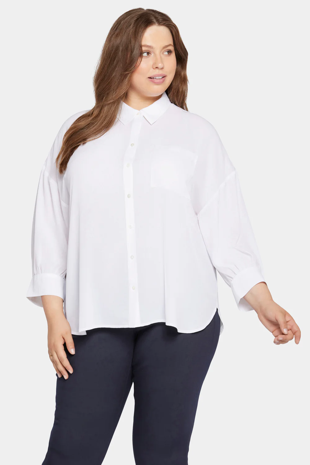 Zoey Blouse in Plus Size - Optic White - Image 4