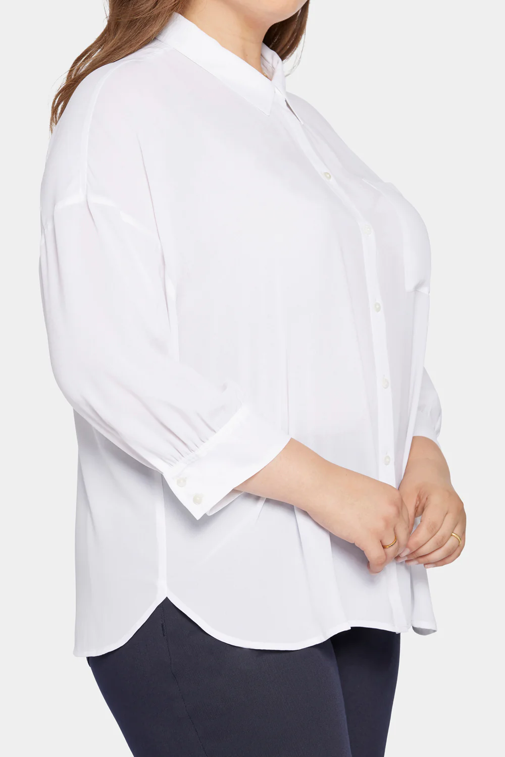 Zoey Blouse in Plus Size - Optic White - Image 6