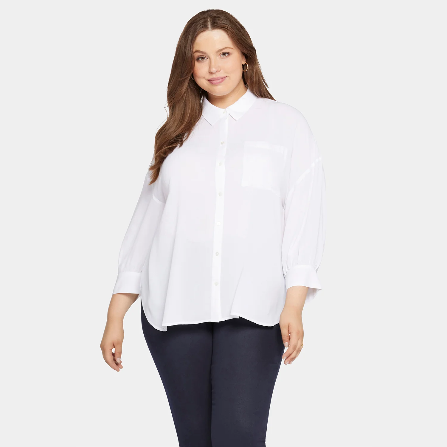 Zoey Blouse in Plus Size - Optic White - Image 7